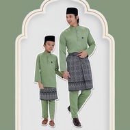 Baju Melayu Lelaki (SAGE GREEN) Baju Melayu Cekak Musang Raes Baju Melayu Slim fit Baju Melayu Sedon