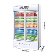 Snowflake（SNOWFLK）Display Cabinet Refrigerated Commercial Freezer Refrigerator Fresh Cabinet Upright Freezer Refrigerated Display Cabinet Beverage Cabinet Freezer Double Door Direct-Cooling Displaycabinet