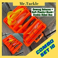 【CS10】 Combo Set Minnow SP Killer Sebarau Haruan PB Bulan casting Soft Plastik MANIA JigHead Mata Kail Tackle Box Set