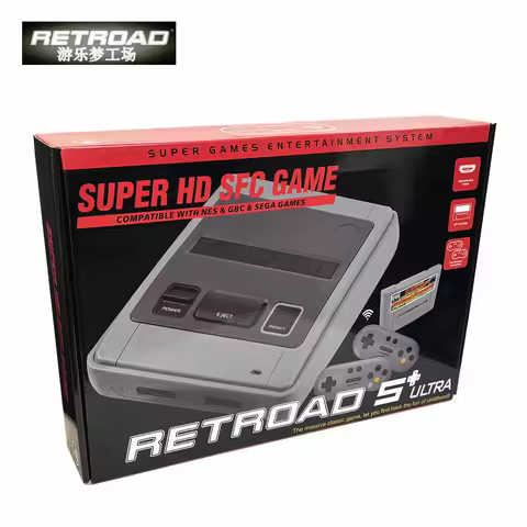 RETROAD SFC52HD Super Retro Hardware Game Console Play SFC/SNES Game Cartridge Two Controllers Free 