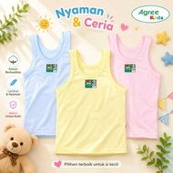 (6pc) Agree Kids Singlet SF 040 | CHILDREN'S UNDERSHIRT | Camisole | Agree Kids Singlet - Kshop