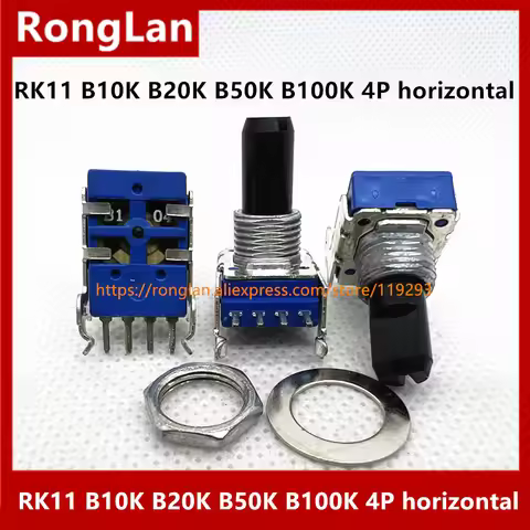 RK11 B10K B103 B20K B203 B50K B503 B100K 4-pin horizontal speaker power amplifier mixer gain volume