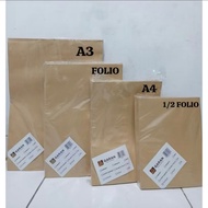 A4 Brown Envelope Guarantee A3/ Folio 1/2Folio (1 pack 100 sheets) Brown Envelope/