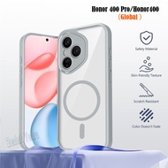 Caing for Honor 400 Pro 5G 400Pro Honor400 Armor Matte Transparent Magnetic Shockproof Phone Case