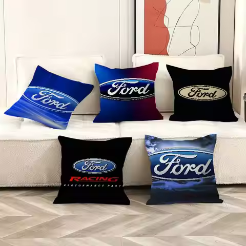 F-Ford Mustang 50 Years Pillow Gift Home Office Decoration Bedroom Sofa Car Cushion Cover Case 45x45