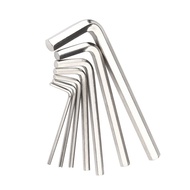 DIYMORE Hex Key Allen Wrench Set 7 Piece Industrial Grade Set Tools 0.7-3 mm Silver Long Arm Hex Key