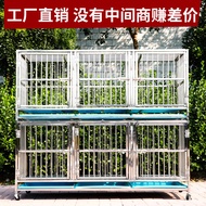 ST/🪁Stainless Steel Dog Cage Pet Shop Foster Cage Three Layers and Multiple Layers Dog Cage Large Dog Medium-Sized Dog S