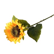 [Zeberdany] จำลองดอกทานตะวันสไตล์พระดอกไม้ประดิษฐ์เท็จผ้าไหมดอกทานตะวันสำหรับตกแต่งบ้านสีเหลือง