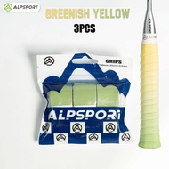 ALPSPORT เทปพันด้ามจับแบบพกพา3แพ็คเหมาะสำหรับไม้แบดมินตันไม้เทนนิสด้ามจับเบ็ดตกปลาวัสดุ PU ดูดซับเหง