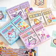Cartoon Pixel Animal Sticker Book Coloring Perler Beads Double Block Stickers For Kids H7m3