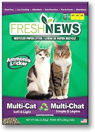 Fresh News Recycled Paper Crumble Multi-Cat Litter 14 Pounds