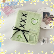 HILDAR Photocard Holder, Ballet-Style Plush Photo Albums, A5 Ribbon Bow Girls Star Photo Card Collec