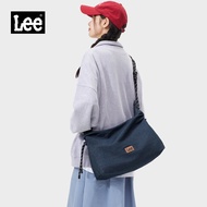 LEE潮牌男士斜挎包男大容量通勤单肩包女休闲简约潮流挎包小背包京快 牛仔蓝（牛仔布）