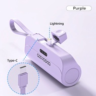 GOOJODOQ 5000mAh Bank Kuasa|  Mudah Alih Mini Fast Charge untuk IOS   Airpod| Penyambung Lightning J