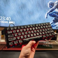 XVX carbon fiber patterned    patterned side engraved 87 key woting mechanical keyboard EV63