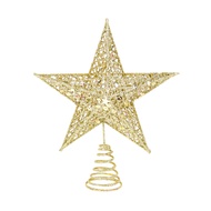 25cm Big Glitter Christmas Tree Top Star Christmas Decoration Home Exquisite Wrought Iron Decoration