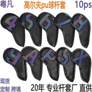 6-12 Magnet Velcro Embroidery PU GOLF CLUB IRON Cover IRON GOLF CLUB Cover