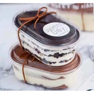 10 Oval boxes for cold cakes, Tiramisu, assorted cakes
