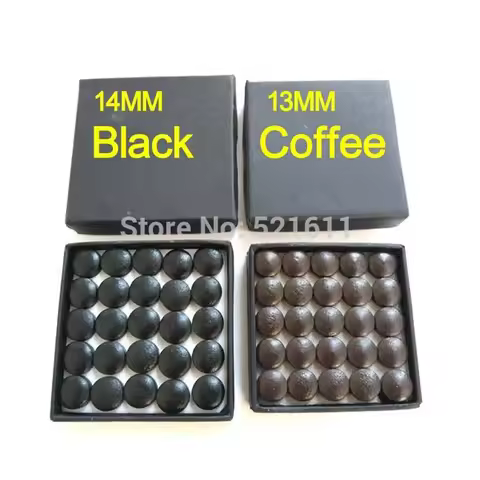 50pcs/lot 13mm Water Buffalo leather Billiards Cue Tips for Jump-cue Black 14mm pool cue tips Billia