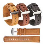 Crazy Horse Genuine Leather Strap Strap Smart Quick Release Hand Matte Leather Soft 20/22m Retro