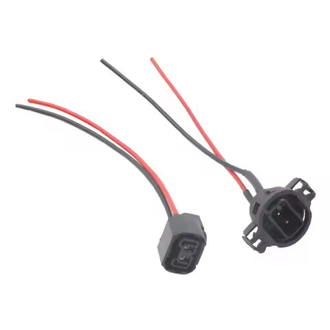 KE LI MI 2x Male/Female H16 5202 5201 PSX24W Connector Harness Socket Replacement Car Auto HID LED L