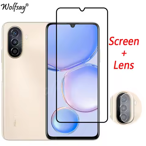 Full Cover Tempered Glass For Huawei Nova Y71 Screen Protector Huawei Nova Y71 Y70 Y90 Camera Glass 
