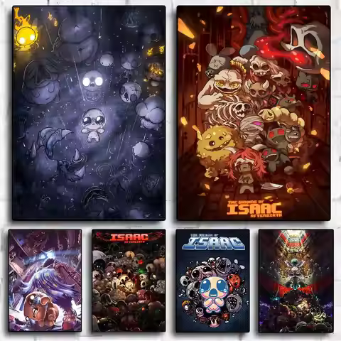 Game The Binding Of Isaac Movie Sticky Posters Vintage Room Home Bar Cafe Decor Room Wall Decor