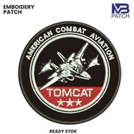 AMERICAN COMBAT AVIATION TOMCAT EMBROIDERY LOGO PATCH - MB-475