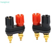 {hangmai} Speaker Banana Plug Terminal Connector Banana Soet Dual Female Banana Plug For Speaker Amp