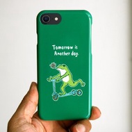 iPhone 手機殼 藍色 Frog GO 葉綠