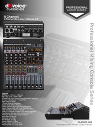 CLASSIC-602 MIXER 6 CHANNEL DBVOICE ORIGINAL / MIXER 6 CHANNEL / CLASSIC602 DBVOICE