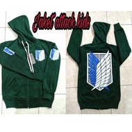 [D4283Y] Jacket Kids anime attack on titan SNK zipper