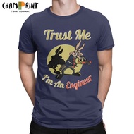Men T-Shirts Trust Me I'm An Engineer Cool Pure Cotton Tee Shirt Short Sleeve Science Mechanical T Shirts Round Collar Clothing