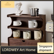 LORDWEY Solid wood cup storage rack storage rack water cup storage rack coffee cup storage rack