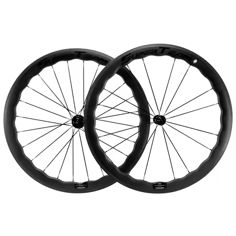SUPERTEAM Carbon Wheelset Tubeless 50mm NEW Model 700C Road Bike Wheels Rim Brake