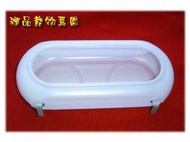 ==臻品寵物鳥園==加長吊掛式飼料盒.白色橢圓.應用性強內凹盒口降低飼料灑出率適大多數籠具獅子兔熊貓兔迷你兔垂耳兔船杯