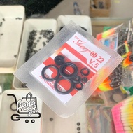 Oring set pompa angin OD 22 - Oring set pompa OD 25 Bahan NBR70