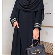 ABAYA REMAJA SIMPLE GAMIS TERBARU ABAYA HITAM JETBLACK
