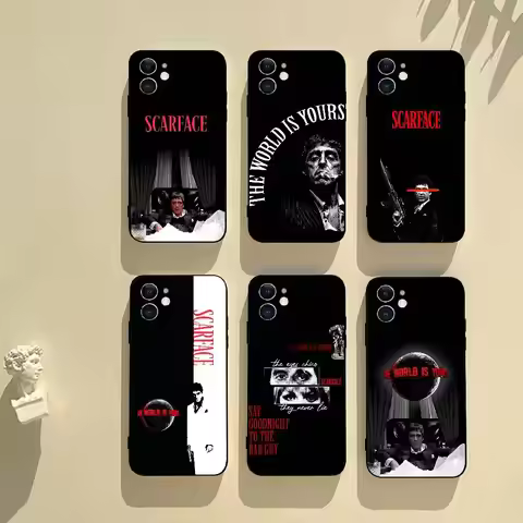 R-Scarfaces Tony Montana Phone Case Black Phone Case For IPhone 17/16/15/13/14 Pro Max/ 11Plus/X/Xr/