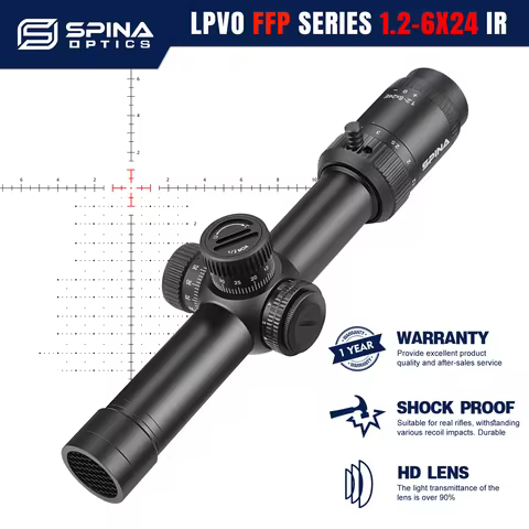 SPINA OPTICS WolfChase LPVO 1.2-6x24 FFP First Focus Scope Tactical Hunting Quick Shooting Sights PC