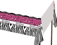 Creative Converting Thirty-Licious Plastic Banquet Table Cover, 54 by 108-Inch