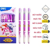 COMBO 3 PCS - Deli G12 Super Wings liquid gel pen / with replacement G34 refill