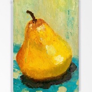 Pear oil painting, Hand-painted Small Painting,梨油畫手繪小畫 Kitchen wall Decor 水果畫