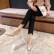 2025年新款单鞋新职场气质工作细跟尖头高跟鞋女