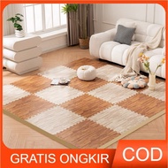 Mainan Anak WOODEN PUZZLE EVA MAT Karpet Puzzle Lantai Motif Kayu Alas Lantai Foam Empuk 30x30cm