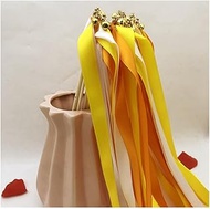 Pack of 50 Wedding Wands Wedding Streamers with Bells Ribbon Wand Ribbon Fairy Stick Wedding Fairy S