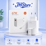 Travel Power Adapter Charger MI 67W 2in1 USB Type-C Cable & Micro Charger Quality Original