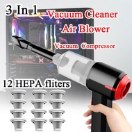 3-IN-1 Wireless Handheld Car Home Vacuum Cleaner Cordless Air Blower Electric Mini Air Duster For Computer Laptop Keyboard PC