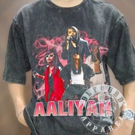 Aaliyah BOOTLEG VINTAGE TEE | Aaliyah OVERSIZED WASH RAP TEE | Oversized RETRO BUILTUP T-SHIRT | Aal