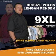 KEMEJA BIGSIZE PLAIN SHORT SHIRT 9XL LD 156 BLACK WHITE NAVY MAROON